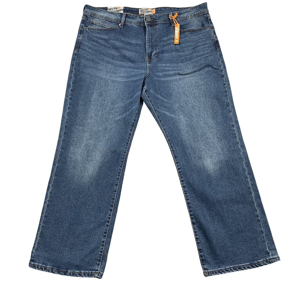 NWT Truth + Triumph Jeans Mens‎ 40x30 Straight Leg Medium Wash Denim